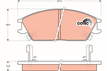 Bremsbelagsatz COTEC vorne Hyundai
