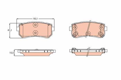 Bremsbelagsatz hinten Hyundai
