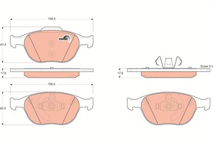 Bremsbelagsatz COTEC vorne Ford