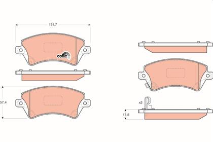 Bremsbelagsatz COTEC vorne Toyota