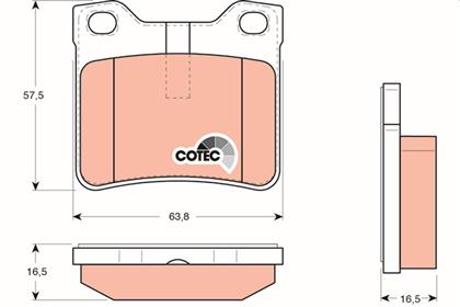 Bremsbelagsatz COTEC hinten Peugeot