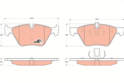 Bremsbelagsatz COTEC vorne BMW