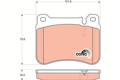 Bremsbelagsatz COTEC vorne Mercedes