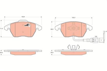 Bremsbelagsatz COTEC vorne