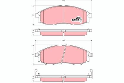 Bremsbelagsatz COTEC vorne Nissan