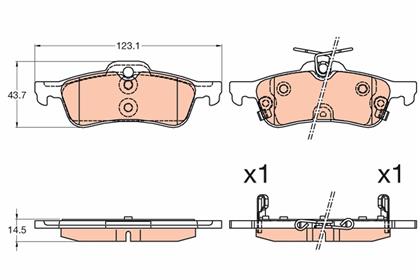 Bremsbelagsatz hinten Honda