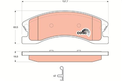 Bremsbelagsatz COTEC vorne Jeep
