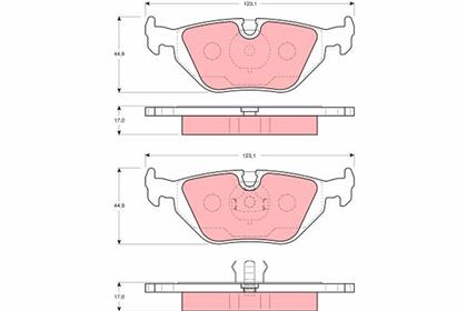 Bremsbelagsatz hinten BMW