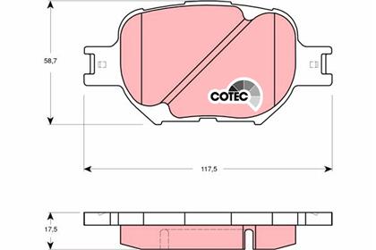 Bremsbelagsatz COTEC vorne Toyota