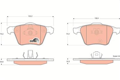Bremsbelagsatz COTEC vorne Volvo