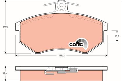 Bremsbelagsatz COTEC vorne