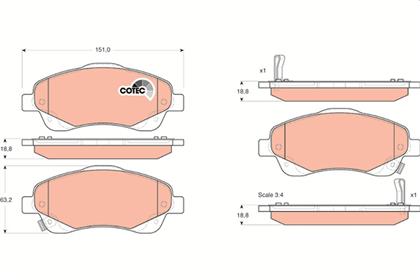 Bremsbelagsatz COTEC vorne