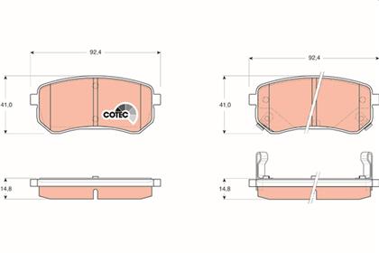 Bremsbelagsatz COTEC hinten