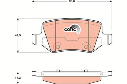 Bremsbelagsatz COTEC hinten Mercedes