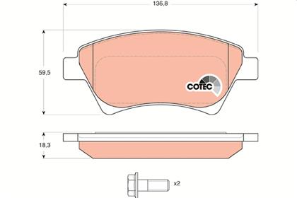 Bremsbelagsatz COTEC vorne Renault