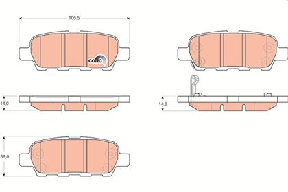 Bremsbelagsatz COTEC hinten