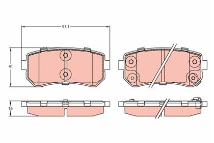 Bremsbelagsatz COTEC hinten