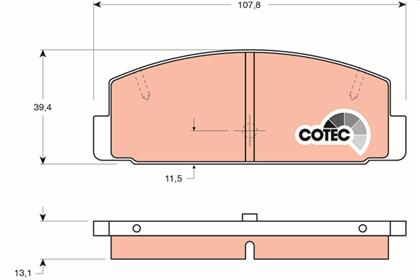 Bremsbelagsatz COTEC hinten Mazda