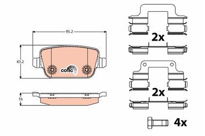 Bremsbelagsatz COTEC hinten Land Rover