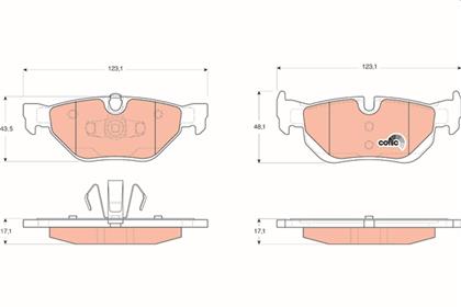 Bremsbelagsatz COTEC hinten BMW