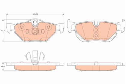 Bremsbelagsatz hinten BMW