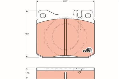 Bremsbelagsatz COTEC vorne Mercedes