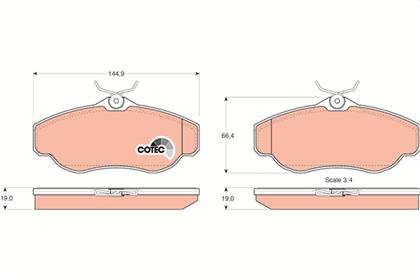 Bremsbelagsatz COTEC vorne Land Rover