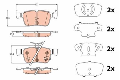 Bremsbelagsatz hinten Ford