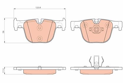 Bremsbelagsatz hinten BMW