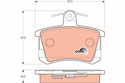 Bremsbelagsatz COTEC hinten