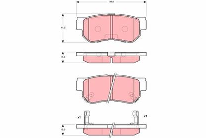 Bremsbelagsatz hinten Hyundai
