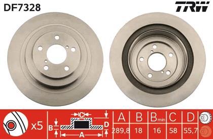 Bremsscheibe belüftet hinten Subaru