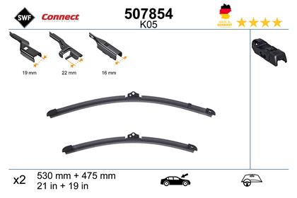 Wischblatt K05 530/475mm