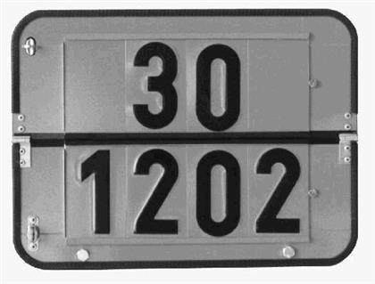 ZIFFERNTAFEL KLAPPBAR   KOMPL.