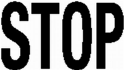 STOP Schriftzug