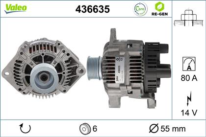 Generator 14V 80A