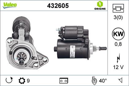Starter 12V 0.8kW
