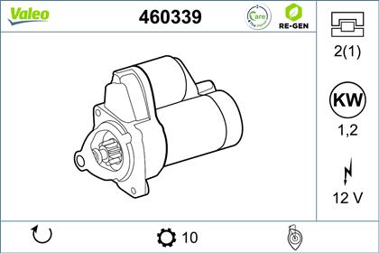 Starter 12V 1.2kW