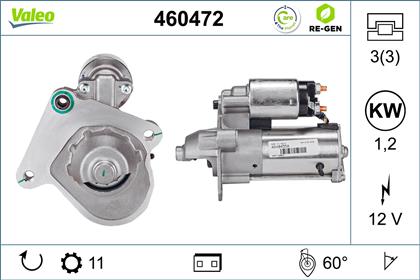 Starter 12V 1.2kW