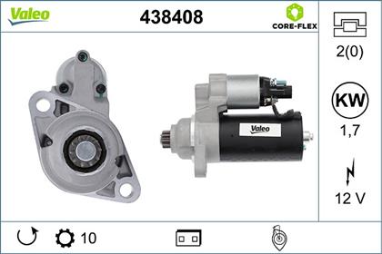 Starter 12V 1.7kW