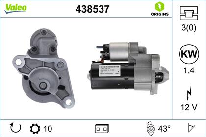 Starter 12V 1.4kW