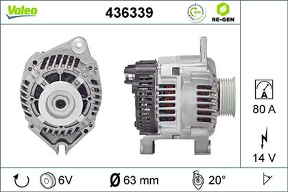 Generator 14V 80A