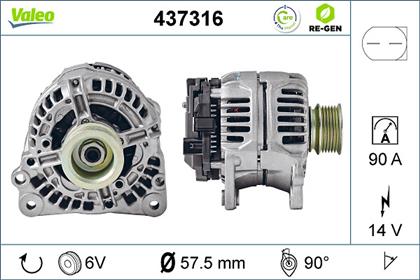 Generator 14V 90A