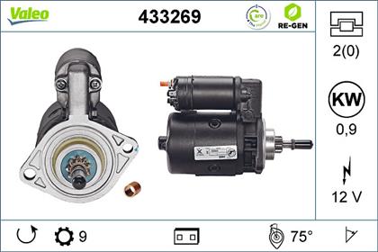 Starter 12V 0.9kW