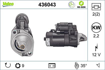 Starter 12V 2.2kW