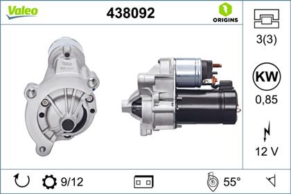 Starter 12V 0.85kW