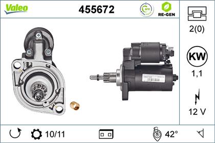 Starter 12V 1.1kW