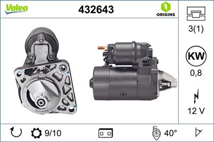 Starter 12V 0.8kW