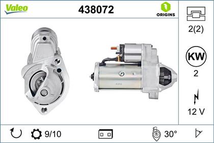 Starter 12V 2kW