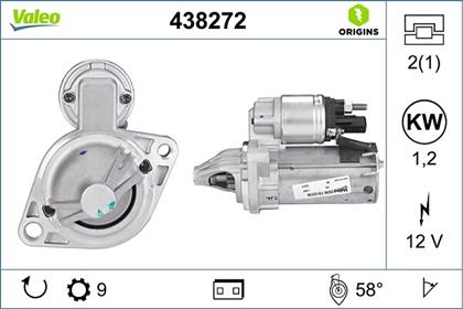 Starter 12V 1.2kW